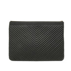 Chanel Chevron Boy O Case Medium Black