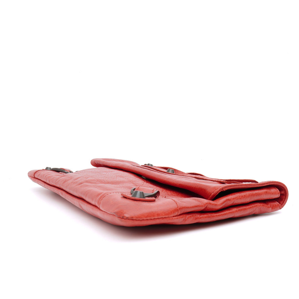 Balenciaga Envelope Clutch Red