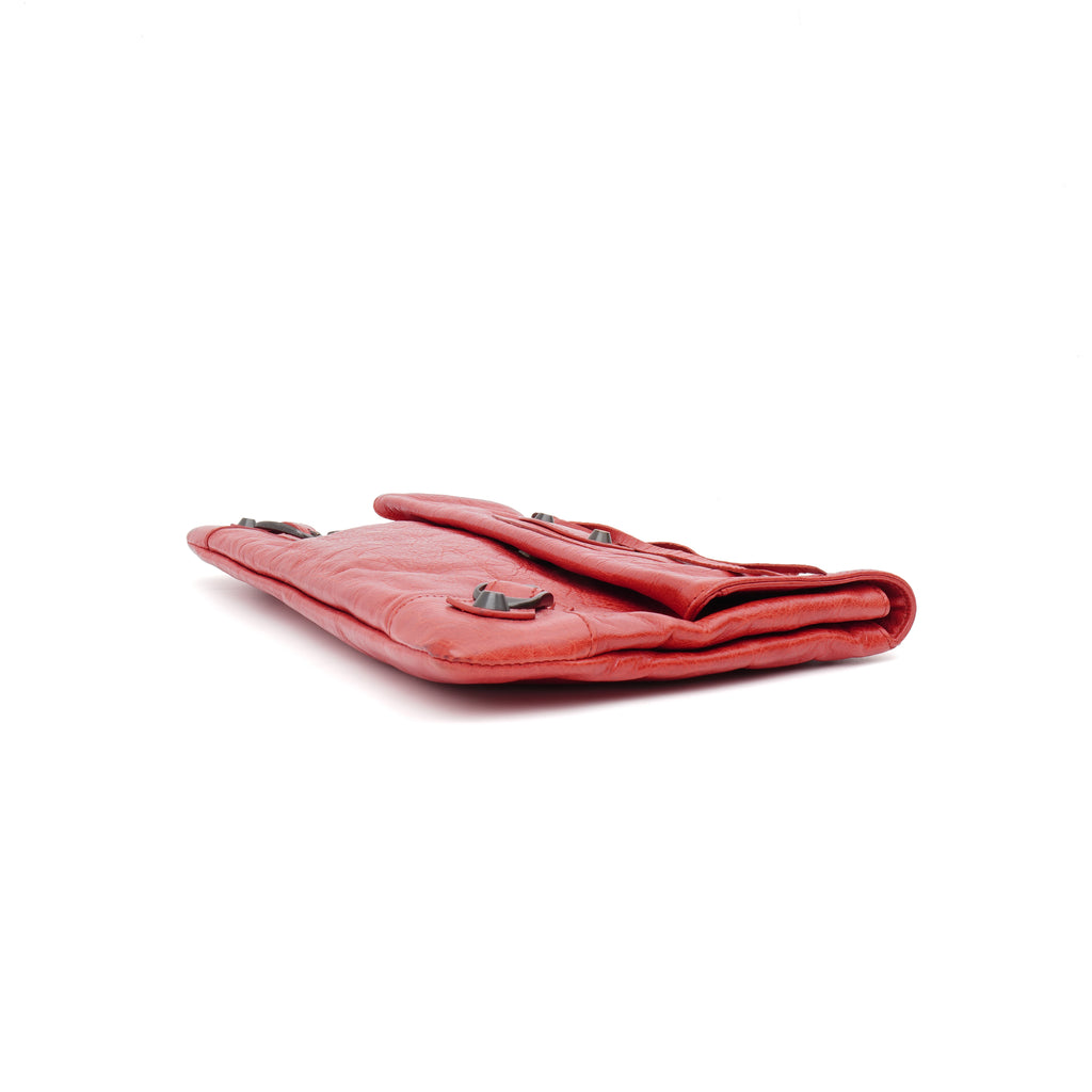 Balenciaga Envelope Clutch Red