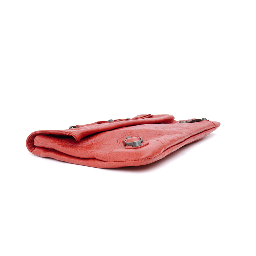 Balenciaga Envelope Clutch Red