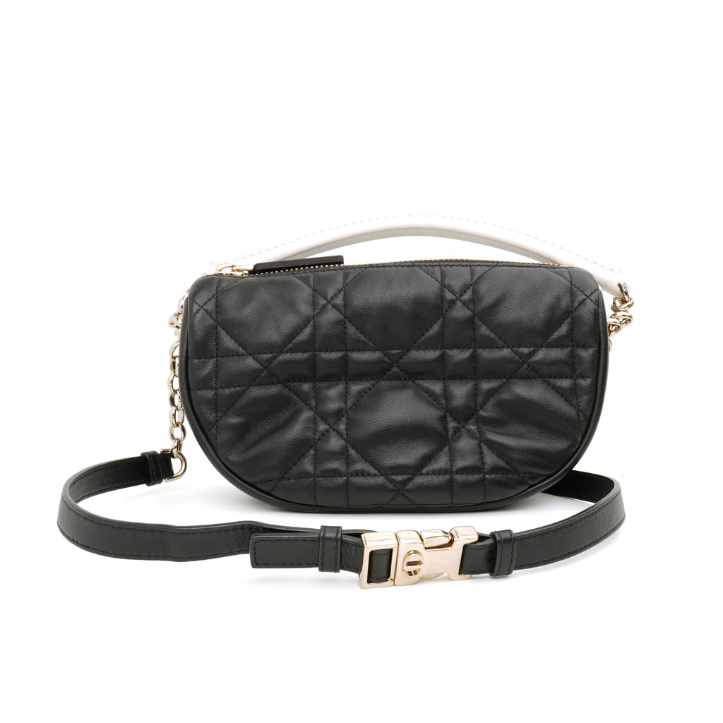 Dior Lambskin Cannage Small Dior Vibe Hobo Bag Black