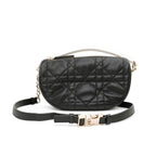 Dior Lambskin Cannage Small Dior Vibe Hobo Bag Black