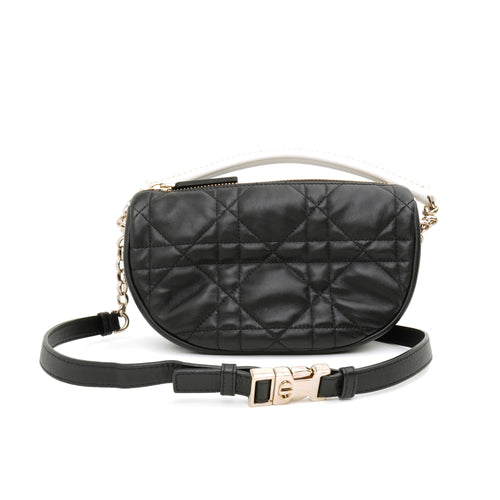 Dior Lambskin Cannage Small Dior Vibe Hobo Bag Black