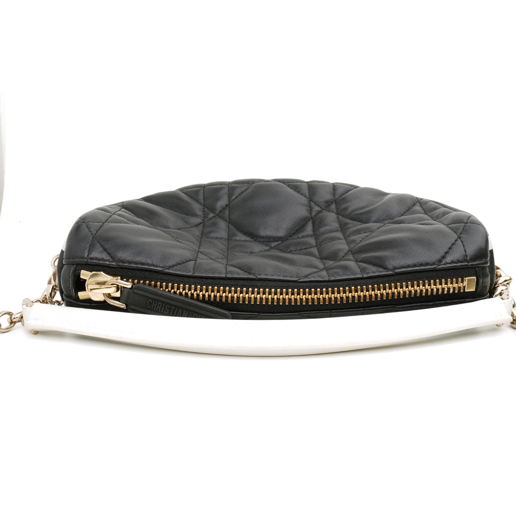 Dior Lambskin Cannage Small Dior Vibe Hobo Bag Black
