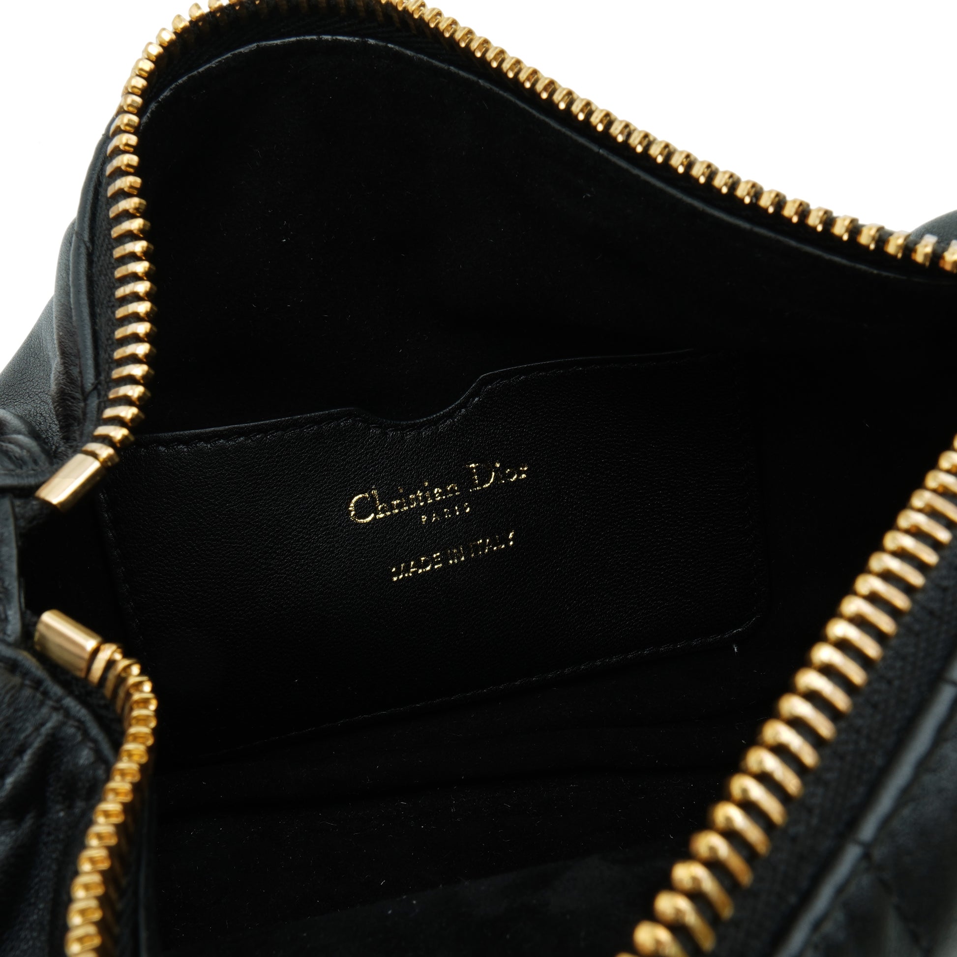 Dior Lambskin Cannage Small Dior Vibe Hobo Bag Black