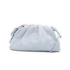 Bottega Veneta The Mini Pouch Light Blue Smooth Leather