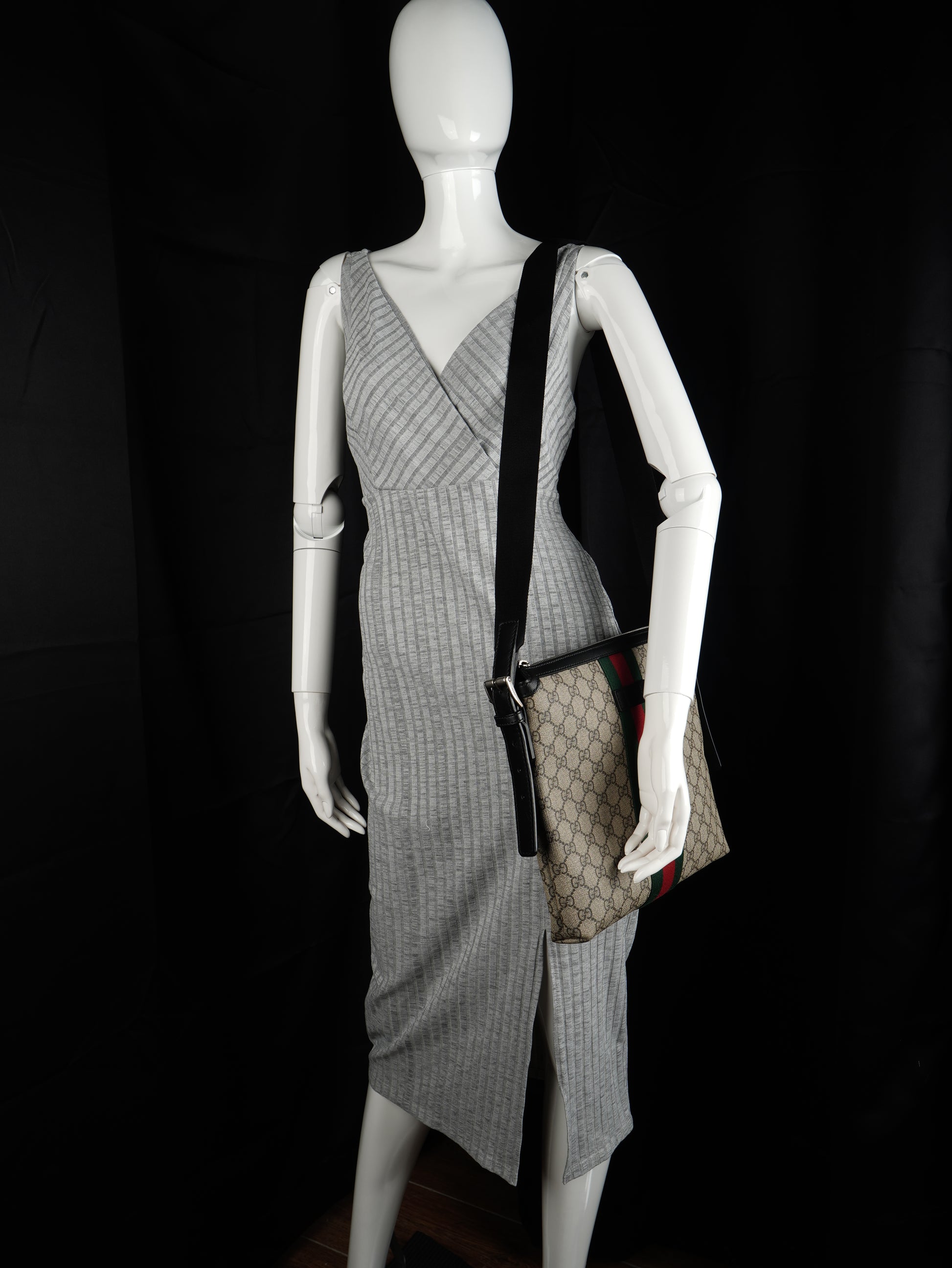 Gucci Supreme Monogram Web Messenger Bag