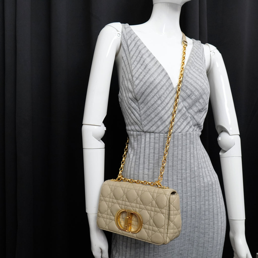 Dior Caro Montaigne Small Beige