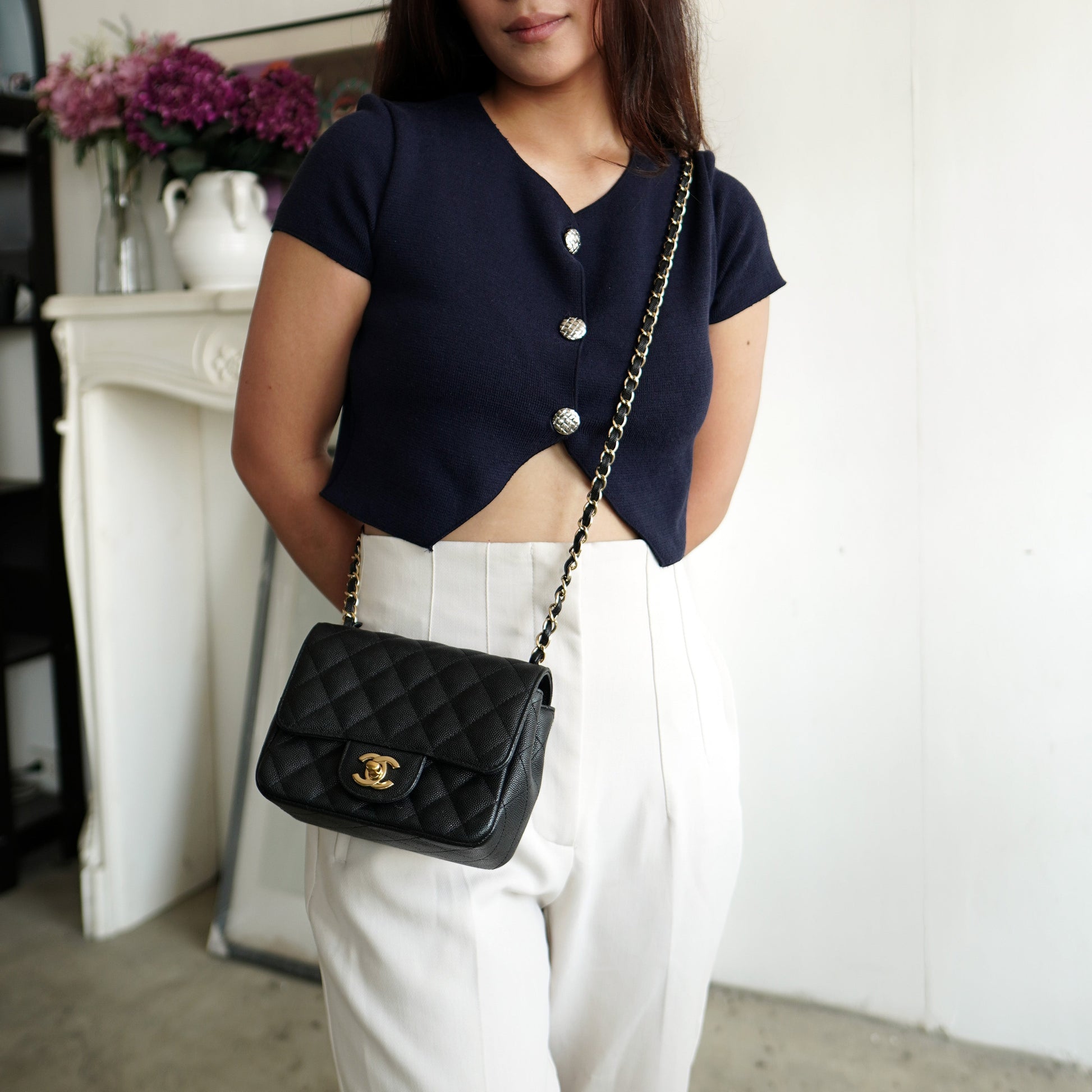 Chanel Mini Square Flap Caviar