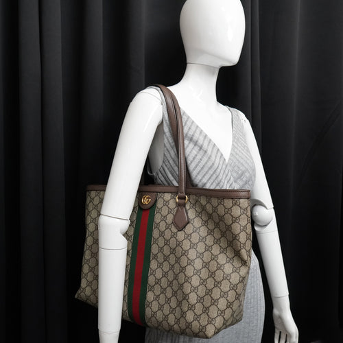 Gucci Ophidia Tote Bag Supreme Canvas