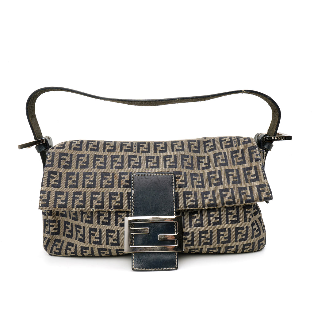 Fendi Zucchino Baguette Blue Gray