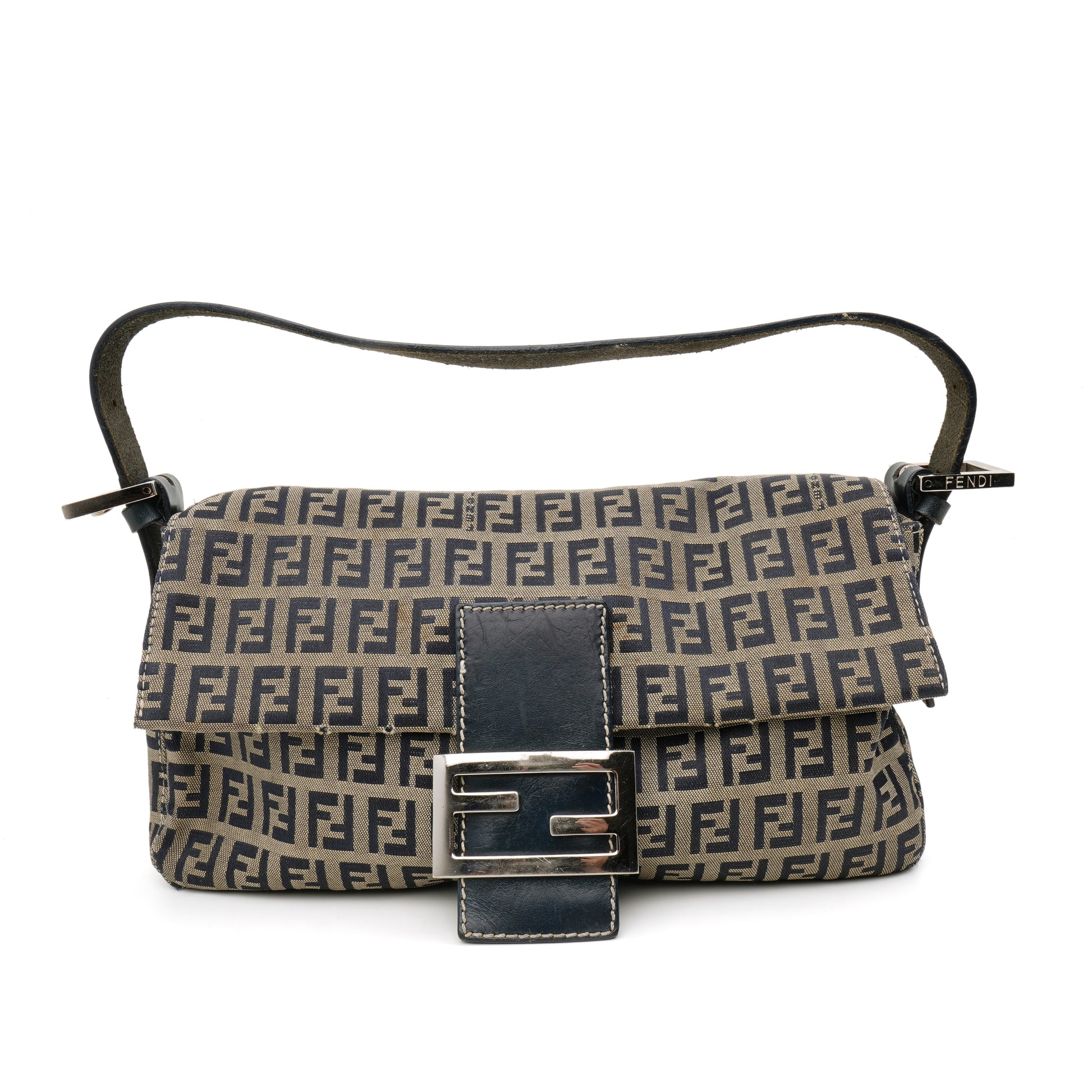 Fendi Zucchino Baguette Blue Gray