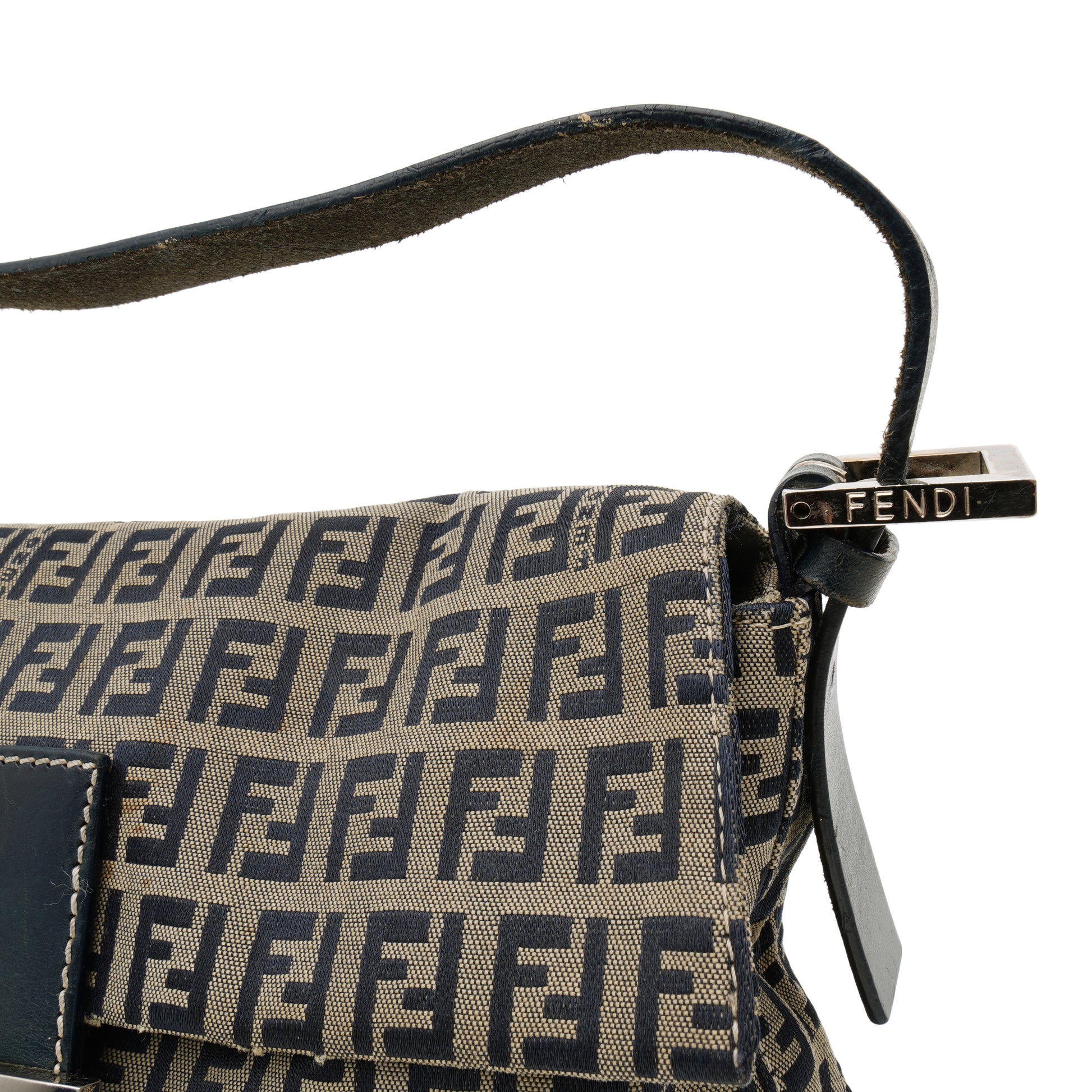Fendi Zucchino Baguette Blue Gray