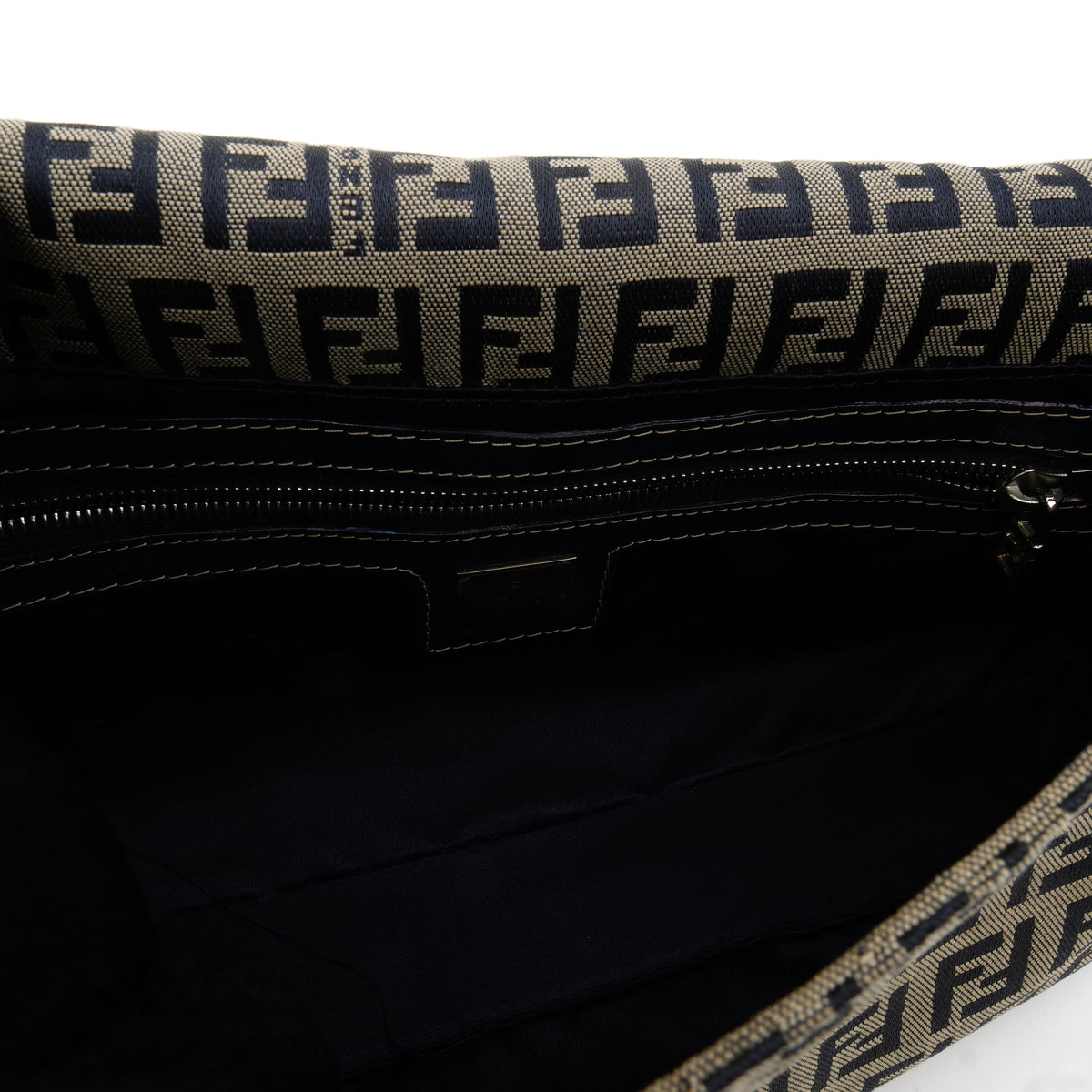 Fendi Zucchino Baguette Blue Gray