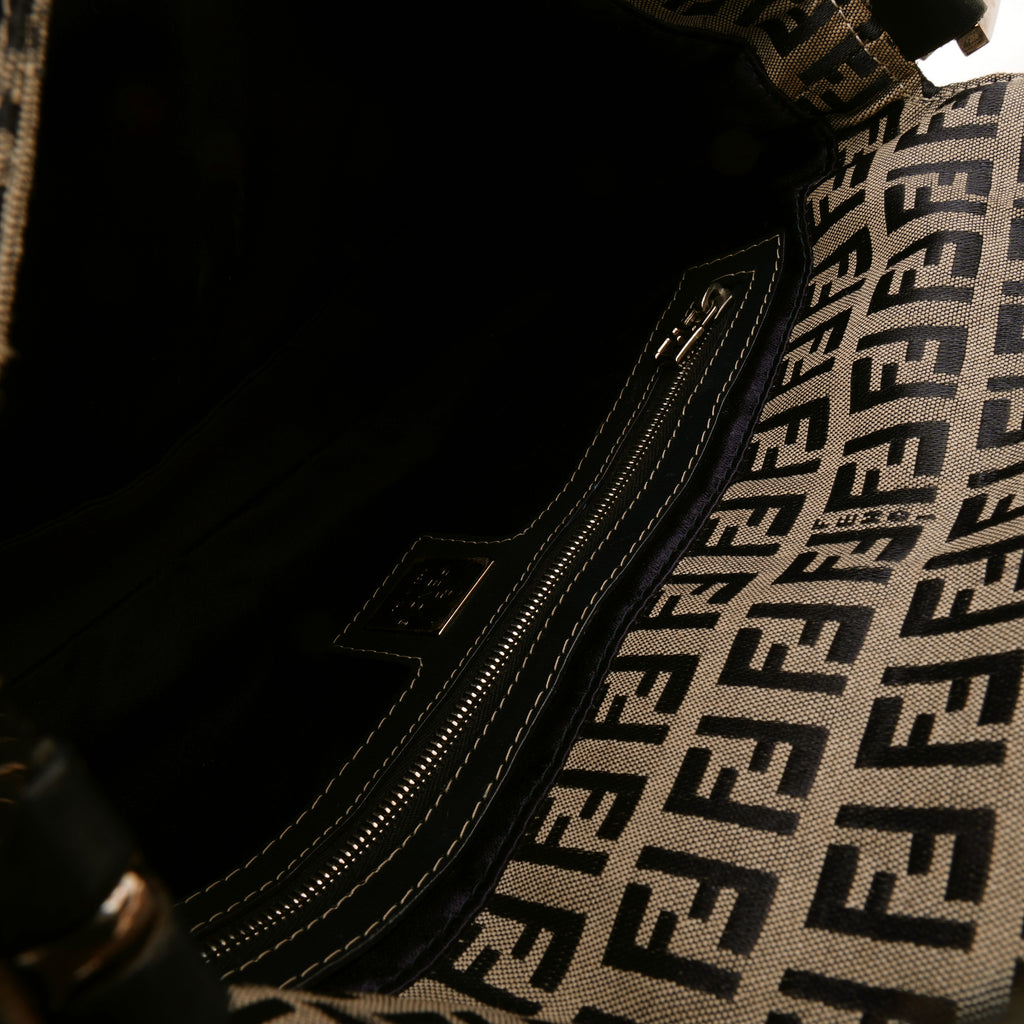 Fendi Zucchino Baguette Blue Gray