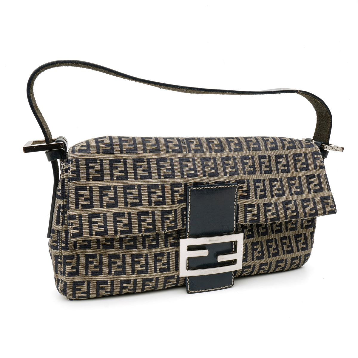 Fendi Zucchino Baguette Blue Gray