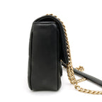 Prada Flap Nappa Gaufre Medium Chain Black