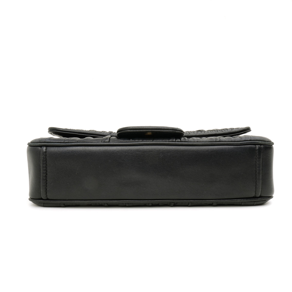 Prada Flap Nappa Gaufre Medium Chain Black