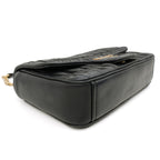 Prada Flap Nappa Gaufre Medium Chain Black