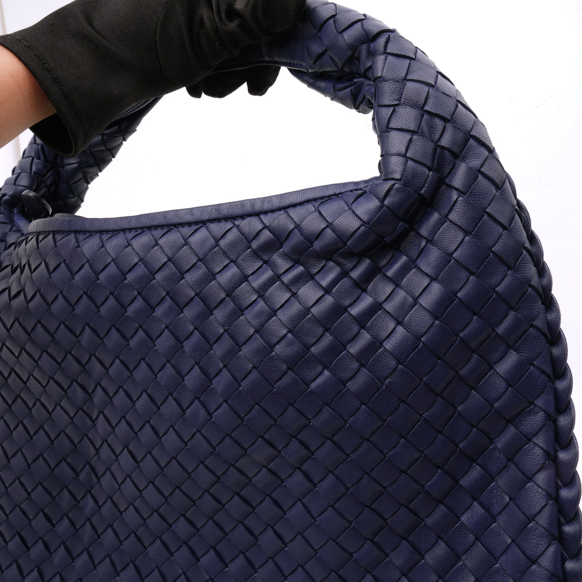 Bottega Veneta Intrecciato Hobo Dark Blue