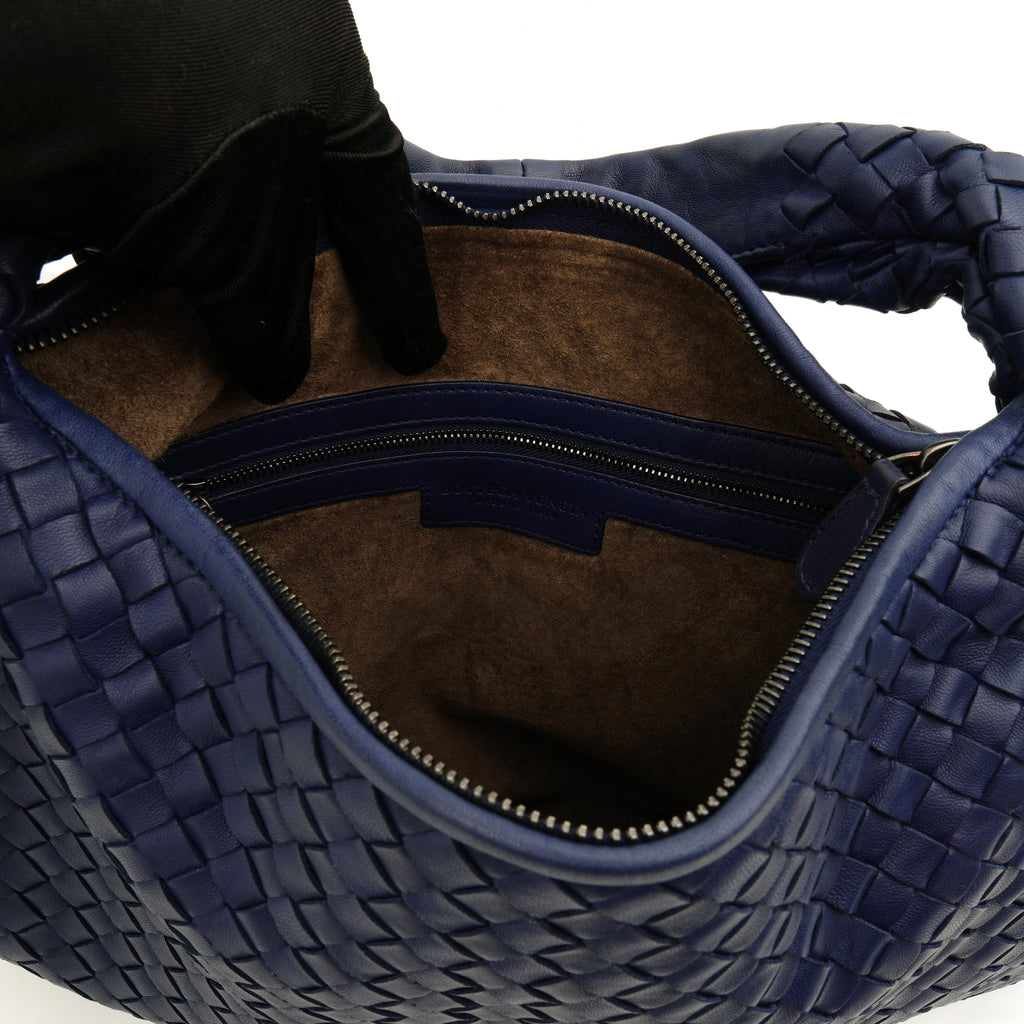 Bottega Veneta Intrecciato Hobo Dark Blue