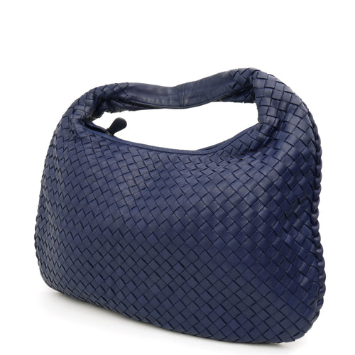 Bottega Veneta Intrecciato Hobo Dark Blue