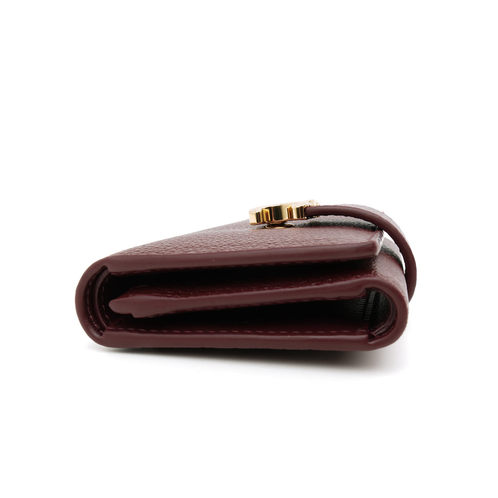 Celine Nino Fine Strap Wallet Syrah Burgundy