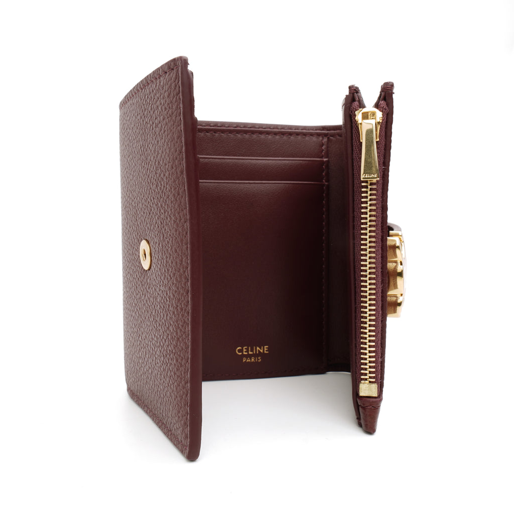 Celine Nino Fine Strap Wallet Syrah Burgundy