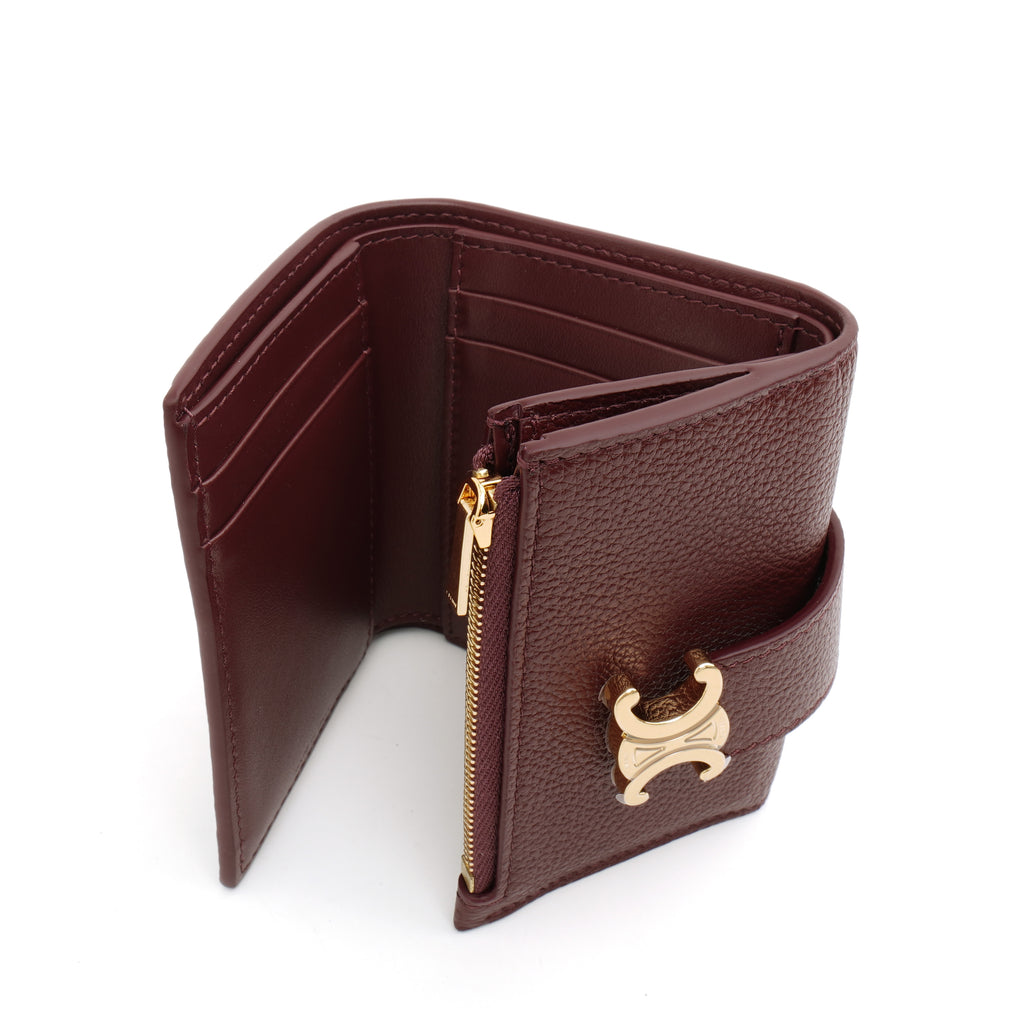 Celine Nino Fine Strap Wallet Syrah Burgundy