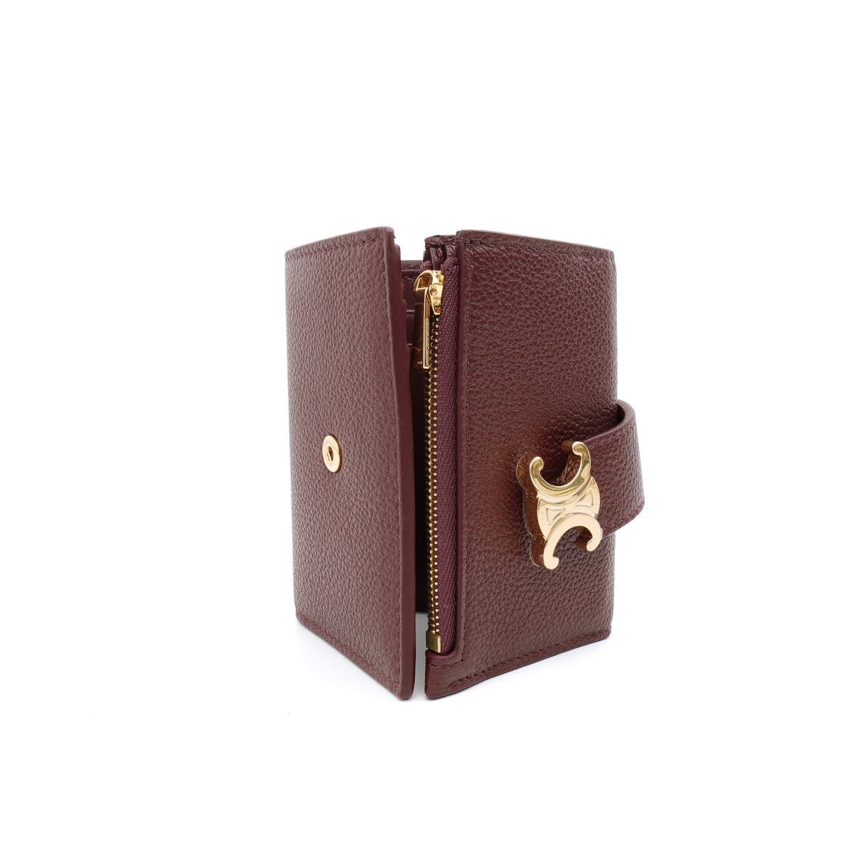 Celine Nino Fine Strap Wallet Syrah Burgundy