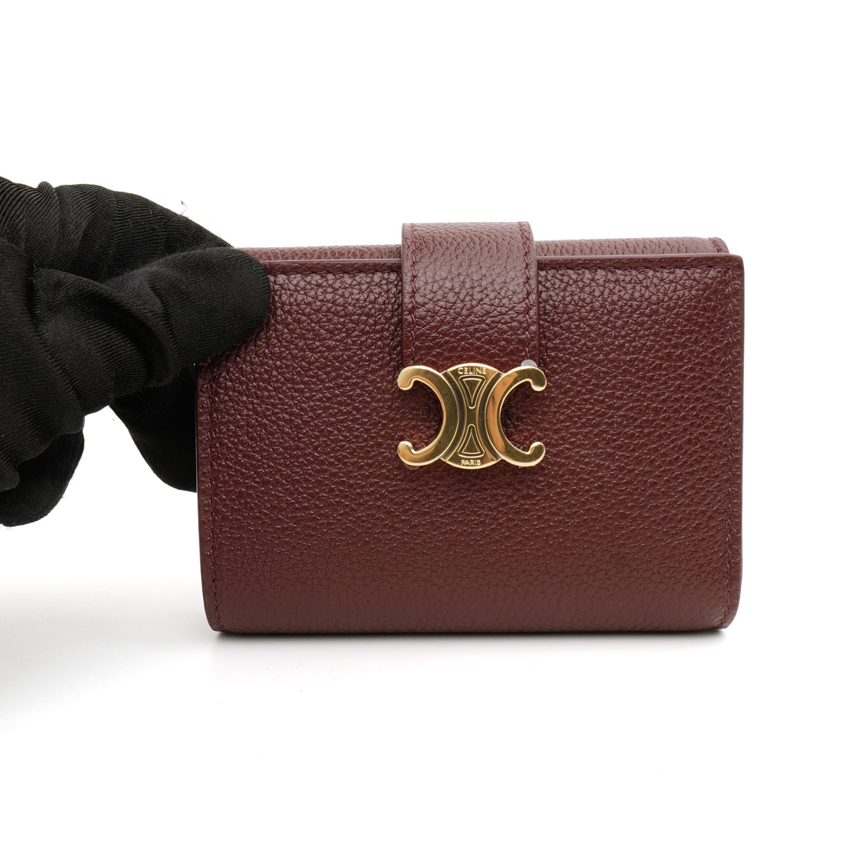 Celine Nino Fine Strap Wallet Syrah Burgundy