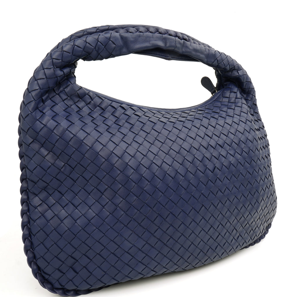 Bottega Veneta Intrecciato Hobo Dark Blue