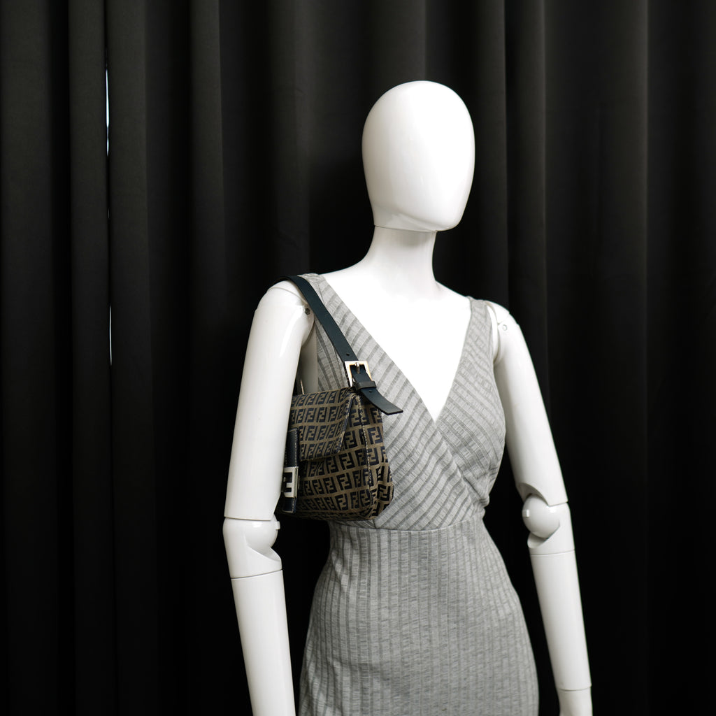 Fendi Zucchino Baguette Blue Gray