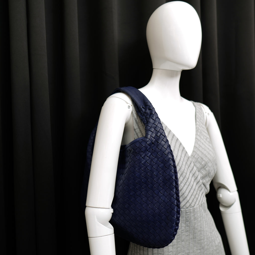 Bottega Veneta Intrecciato Hobo Dark Blue