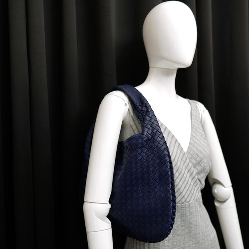 Bottega Veneta Intrecciato Hobo Dark Blue