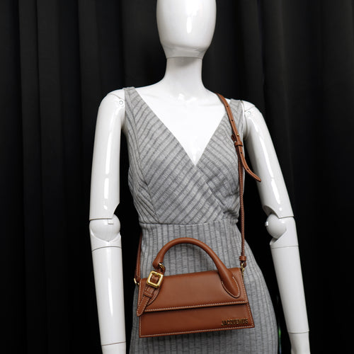 Jacquemus Le Chiquito Long Boucle Brown