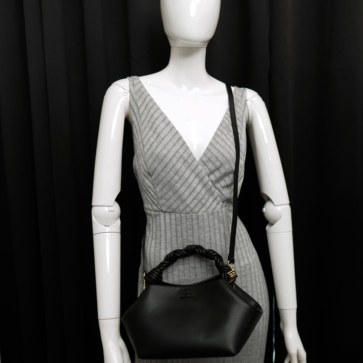 Ganni Bou Bag Small Hexagonal Black