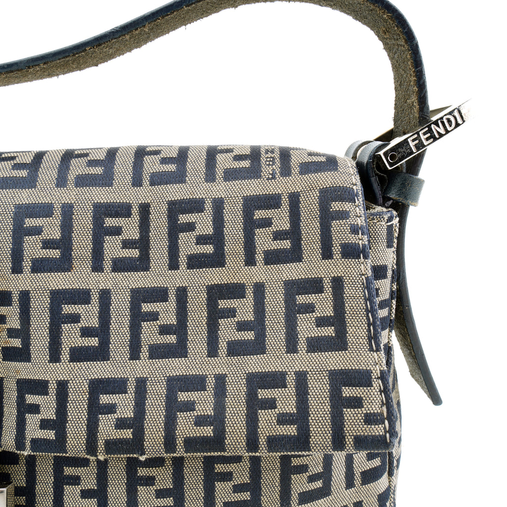 Fendi Zucchino Baguette Blue Gray