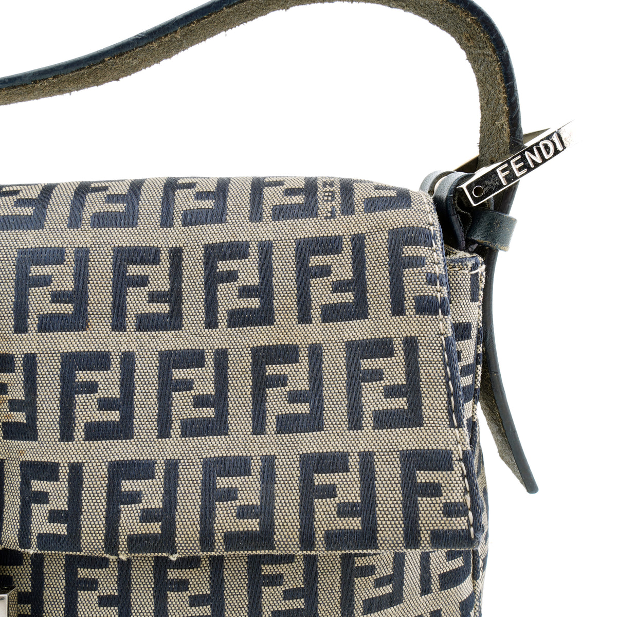 Fendi Zucchino Baguette Blue Gray