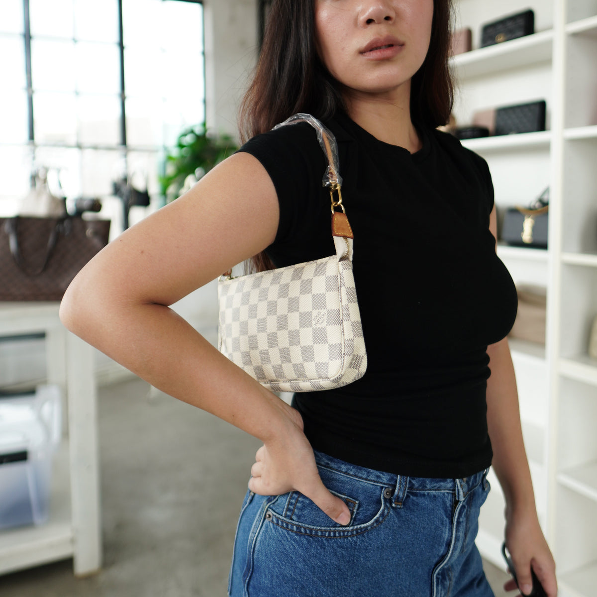 Louis Vuitton Pochette Accessories Damier Azur