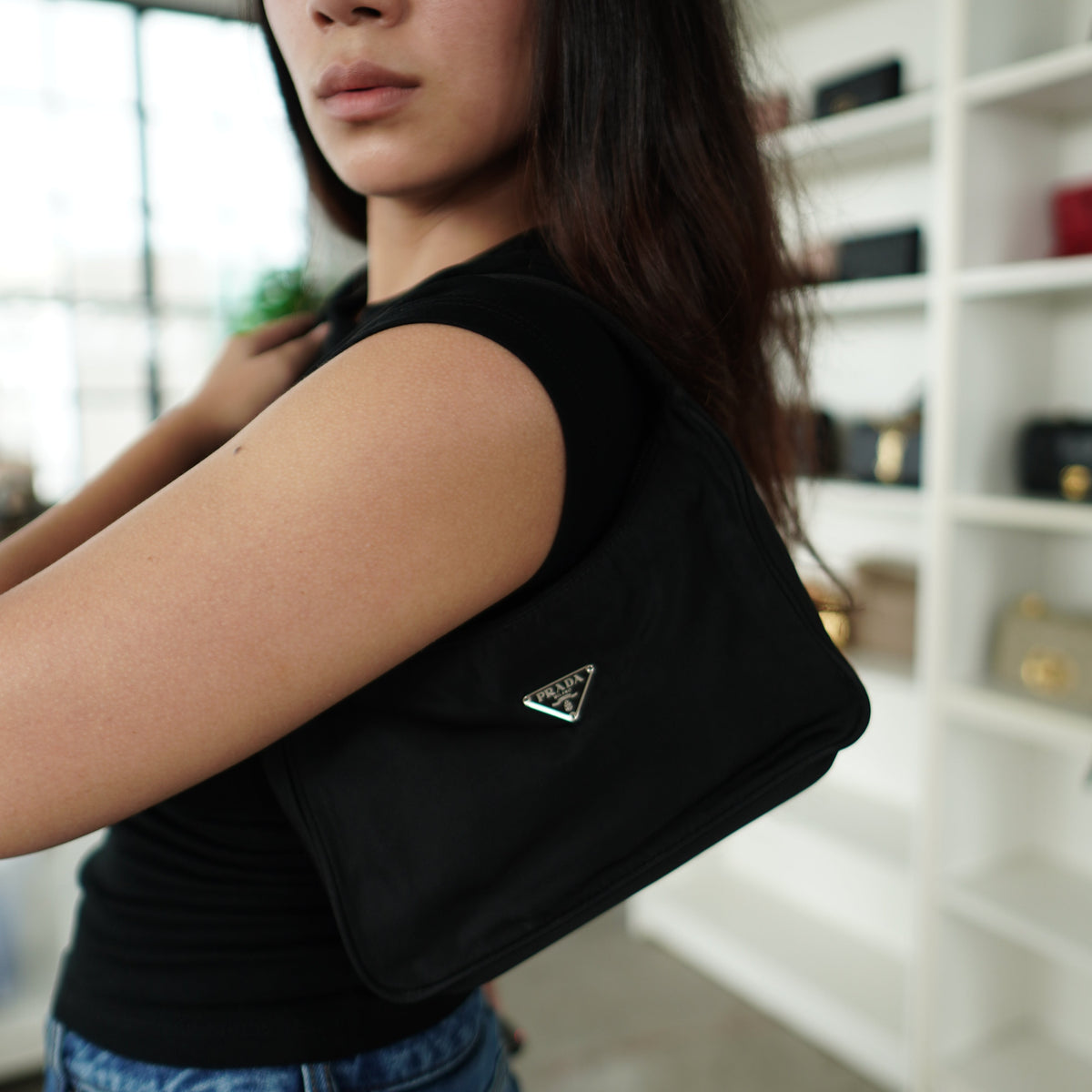 Prada Nylon Hobo Bag