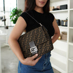 Fendi Mamma Baguette Zucca
