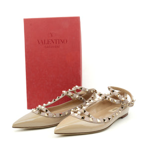 Valentino Rockstud Cage Ballet Flats 37.5