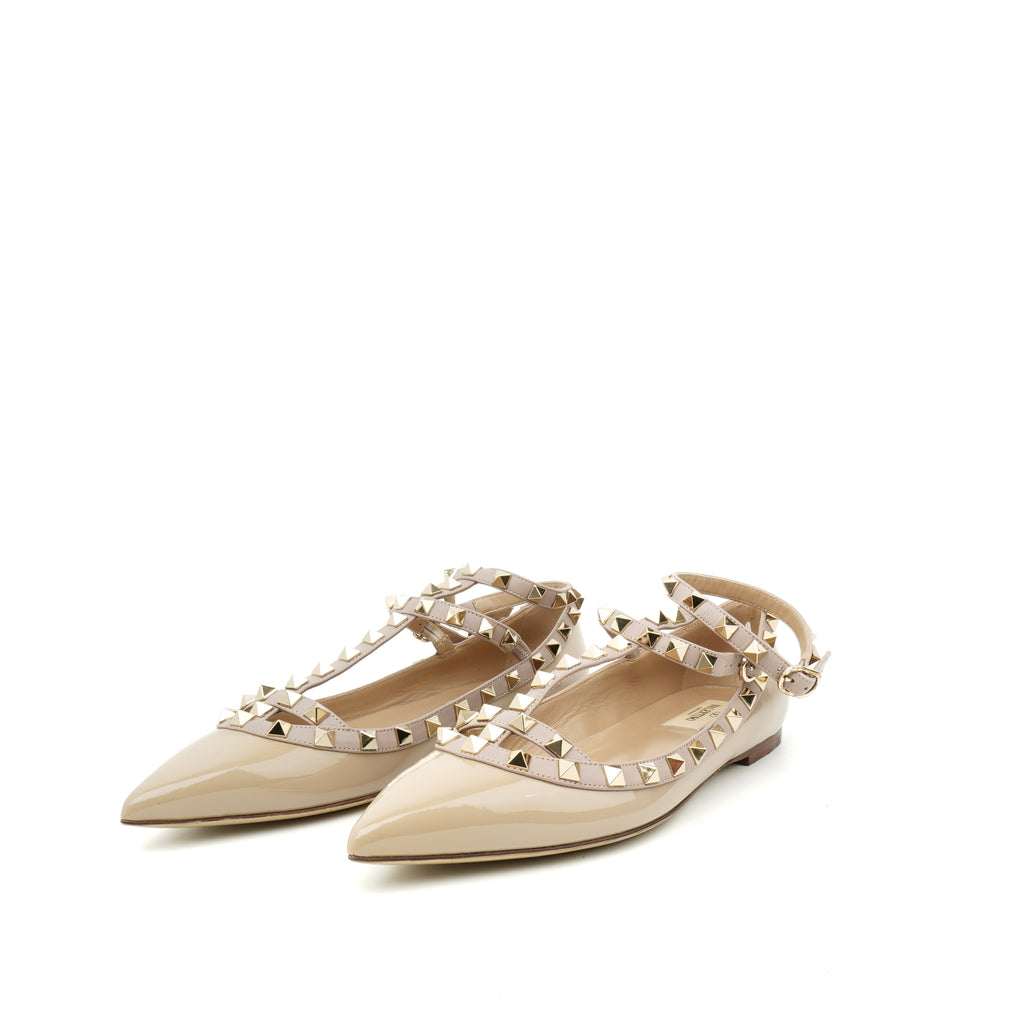 Valentino Rockstud Cage Ballet Flats 37.5