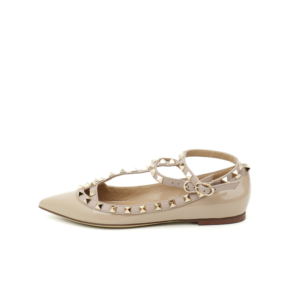 Valentino Rockstud Cage Ballet Flats 37.5