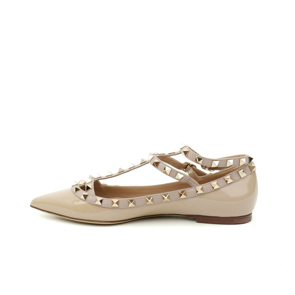 Valentino Rockstud Cage Ballet Flats 37.5