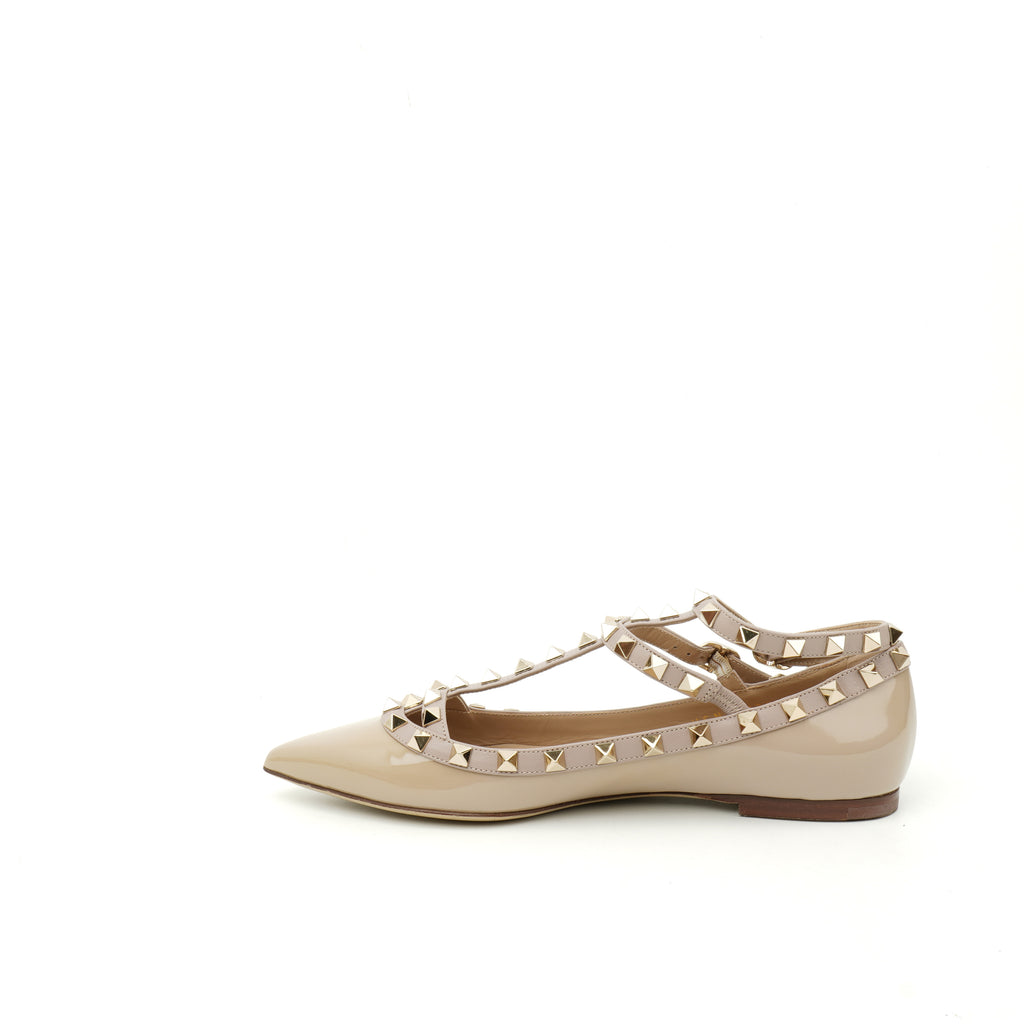 Valentino Rockstud Cage Ballet Flats 37.5