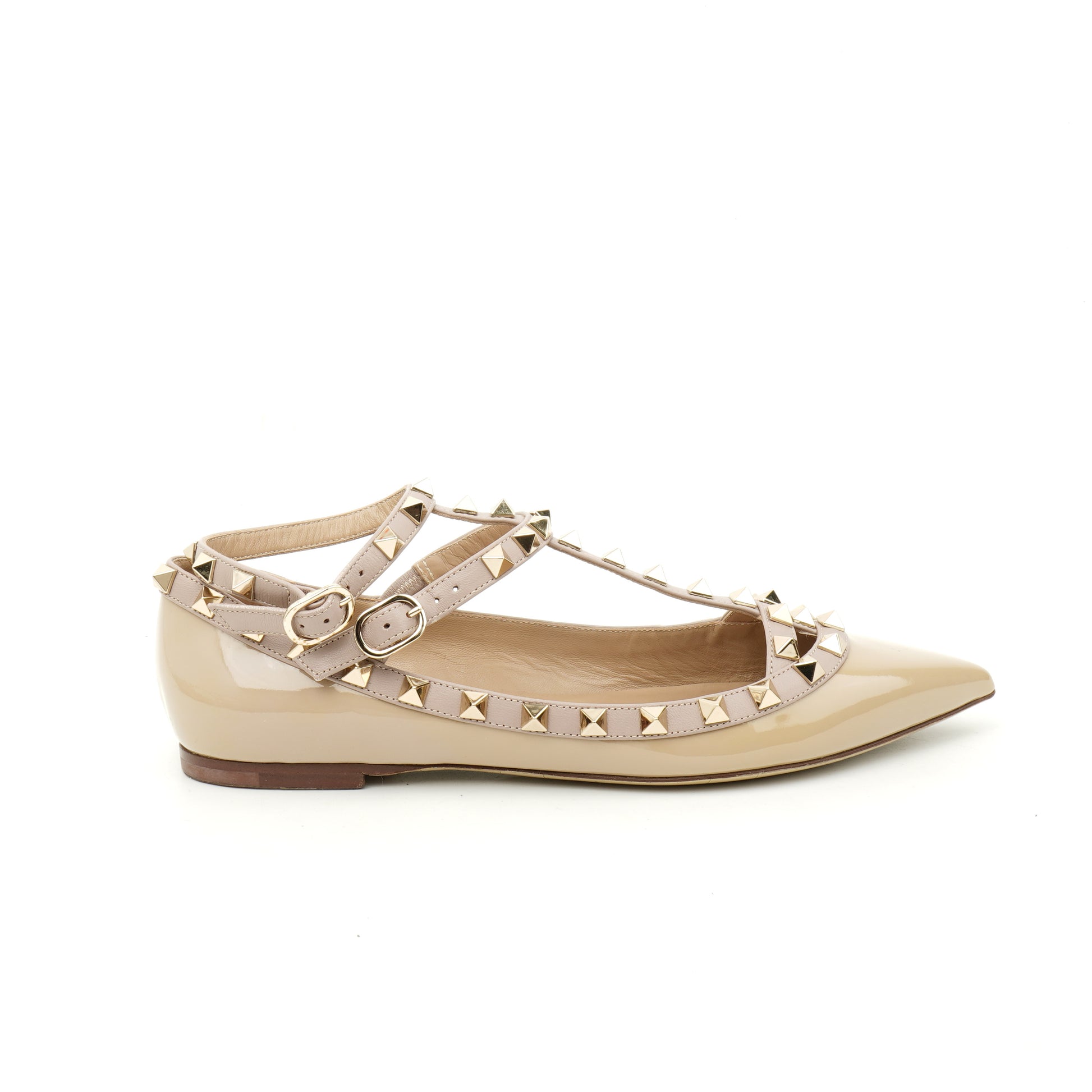 Valentino Rockstud Cage Ballet Flats 37.5