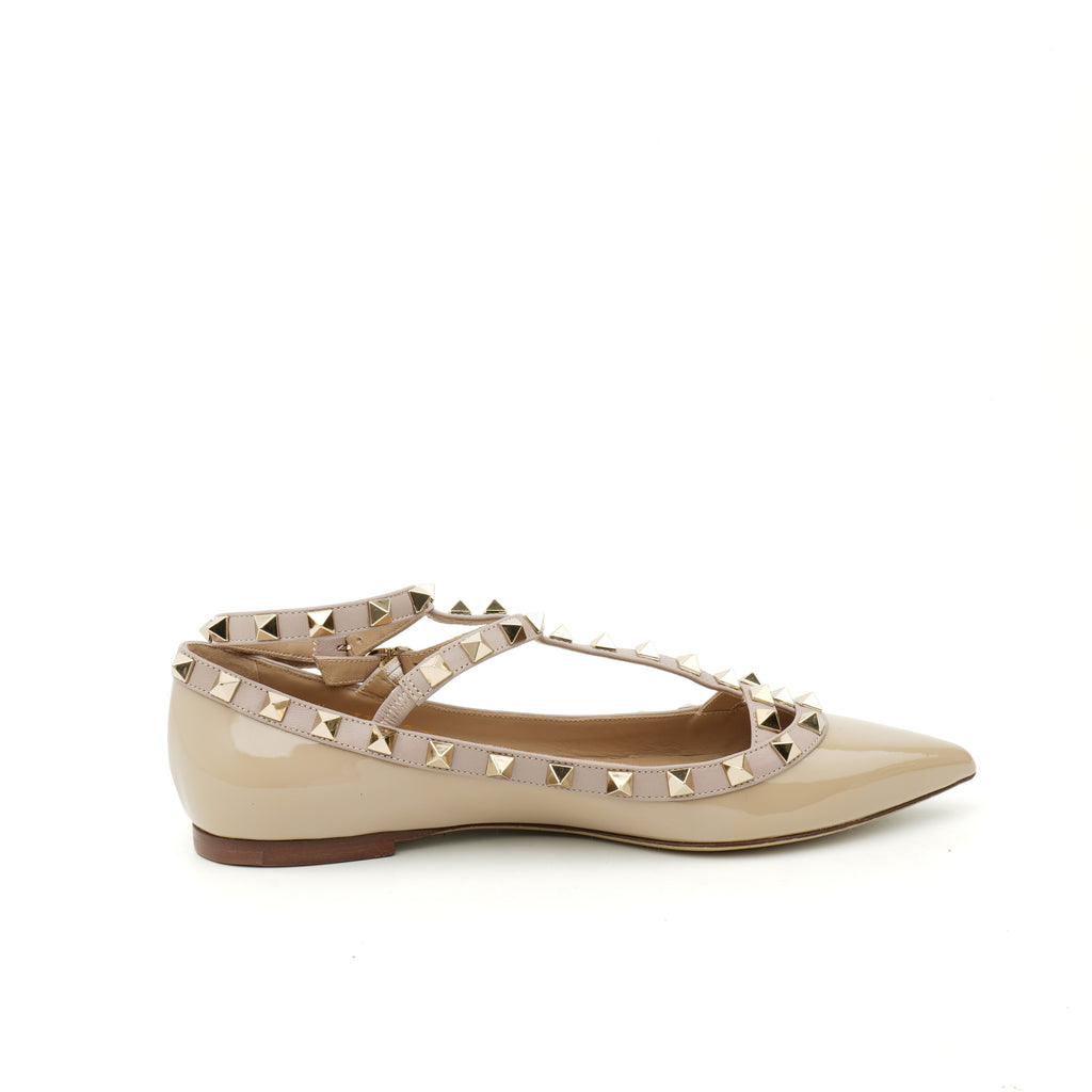 Valentino Rockstud Cage Ballet Flats 37.5