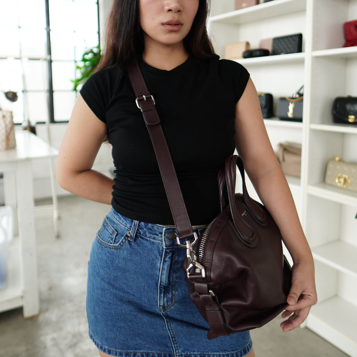 Givenchy Nightingale Oxblood Small